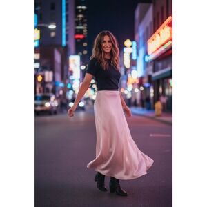 Zella Live In High Waist Ribbed Biker Shorts Neon Pink Sz L